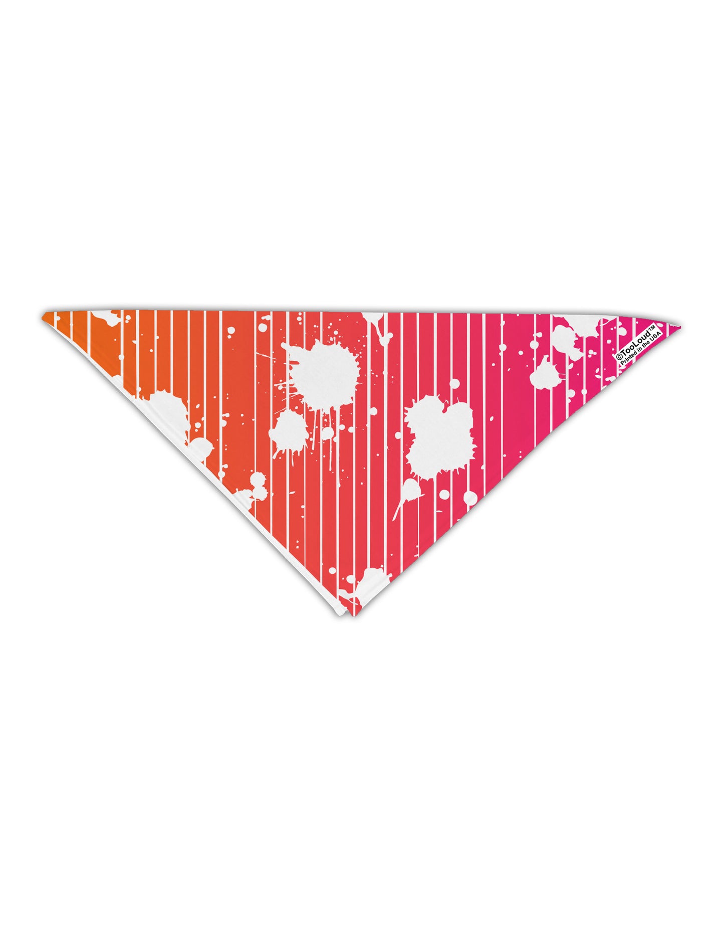 Splatter AOP - Orange Pink Adult 19" Square Bandana All Over Print-Square Bandanas-TooLoud-White-One-Size-Adult-Davson Sales