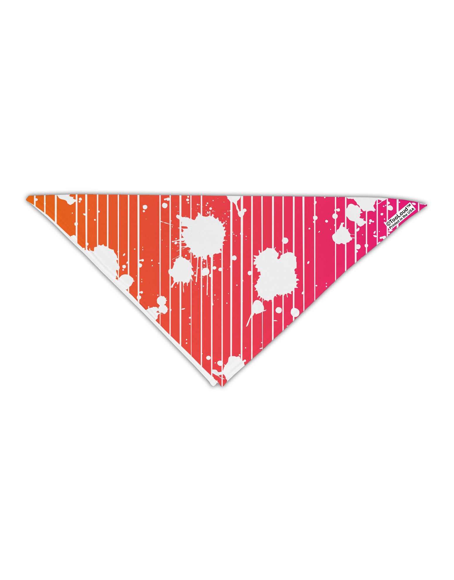 Splatter AOP - Orange Pink Adult 19" Square Bandana All Over Print-Square Bandanas-TooLoud-White-One-Size-Adult-Davson Sales