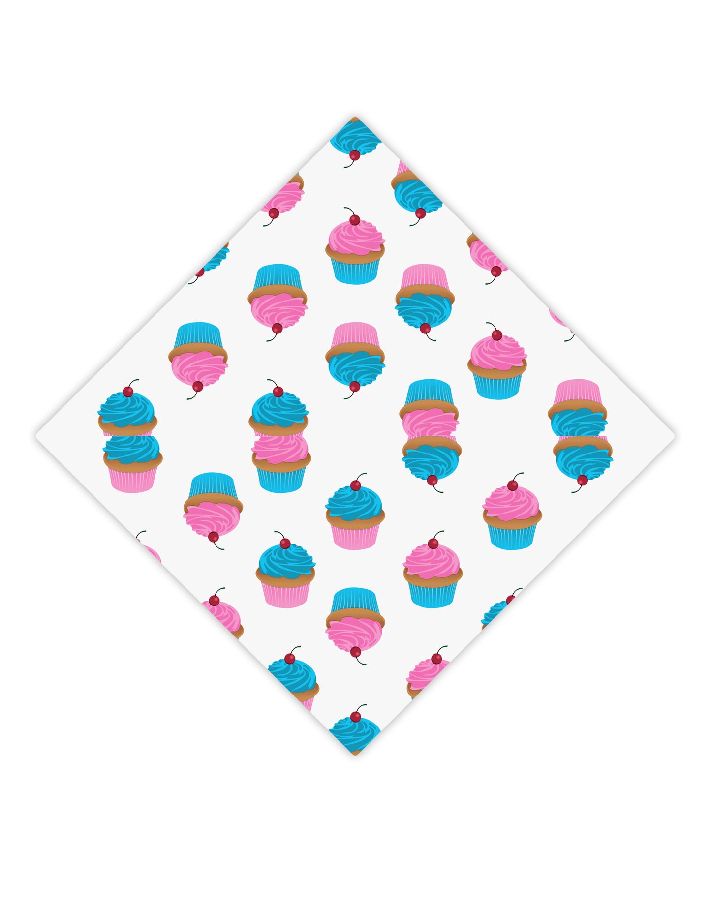 Cute Cupcakes AOP Adult Square Bandana All Over Print-Square Bandanas-TooLoud-White-One-Size-Adult-Davson Sales