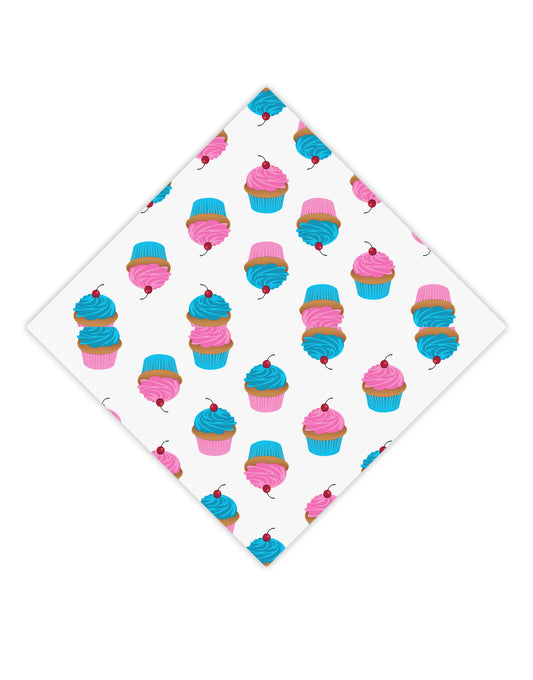 Cute Cupcakes AOP Adult Square Bandana All Over Print-Square Bandanas-TooLoud-White-One-Size-Adult-Davson Sales