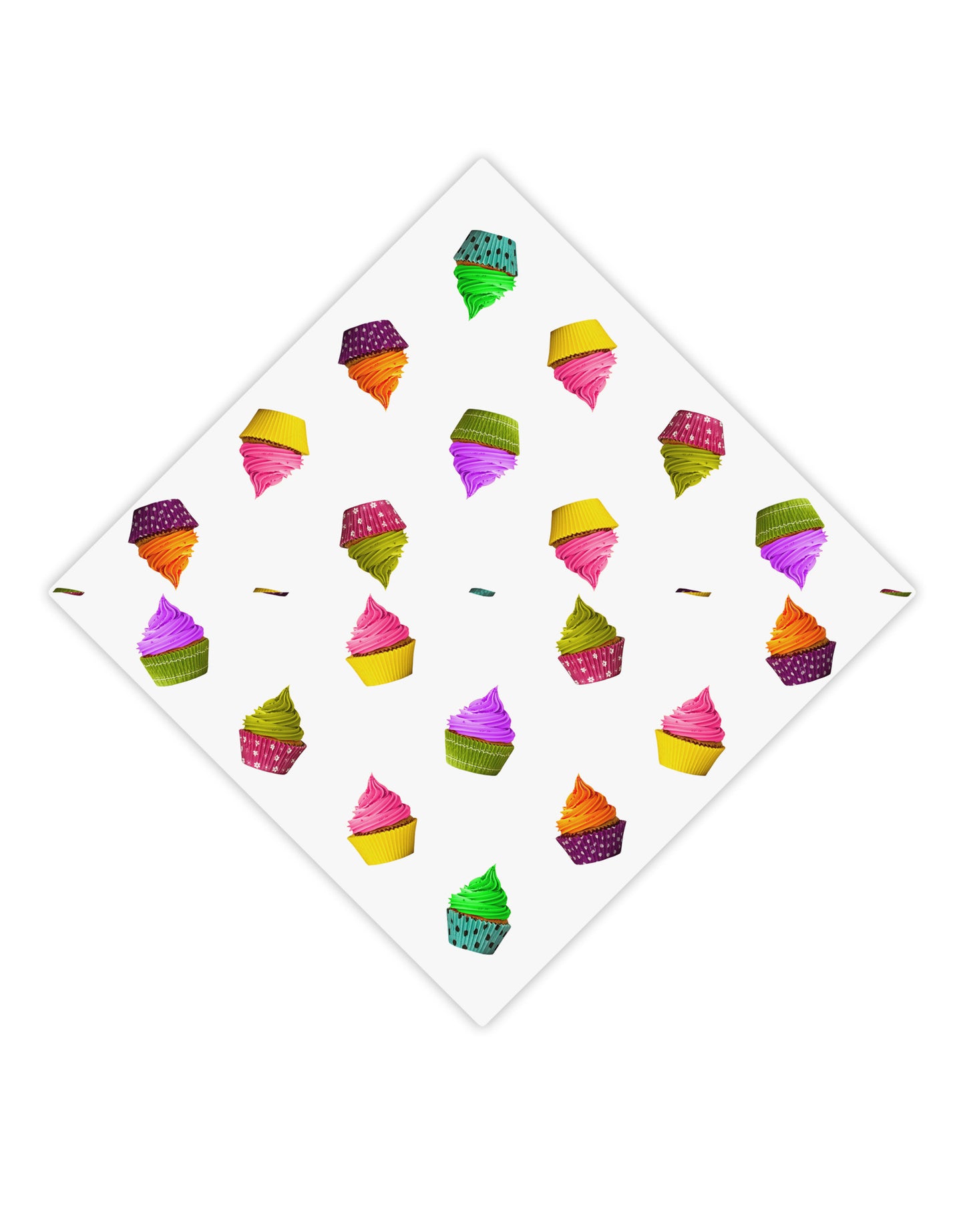 Real Cupcakes AOP Adult Square Bandana All Over Print-Square Bandanas-TooLoud-White-One-Size-Adult-Davson Sales