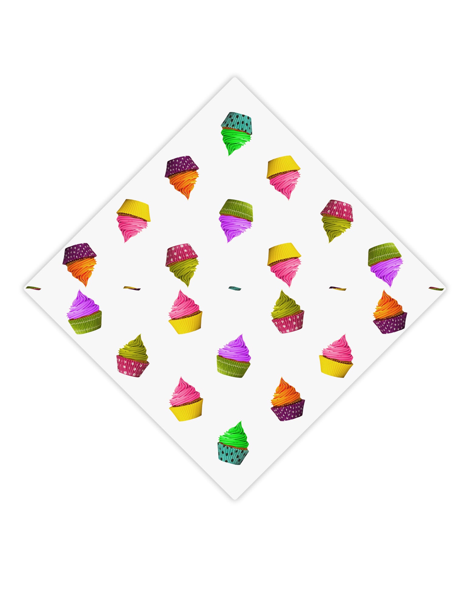 Real Cupcakes AOP Adult Square Bandana All Over Print-Square Bandanas-TooLoud-White-One-Size-Adult-Davson Sales