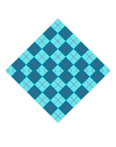 Blue Argyle AOP Adult Square Bandana All Over Print by TooLoud-Square Bandanas-TooLoud-White-One-Size-Adult-Davson Sales