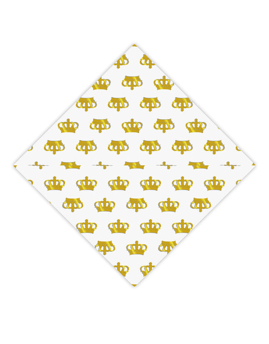 Gold Crowns AOP Adult Square Bandana All Over Print by TooLoud-Square Bandanas-TooLoud-White-One-Size-Adult-Davson Sales