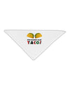 Stop Staring At My Tacos Adult 19" Square Bandana-Square Bandanas-TooLoud-White-One-Size-Adult-Davson Sales