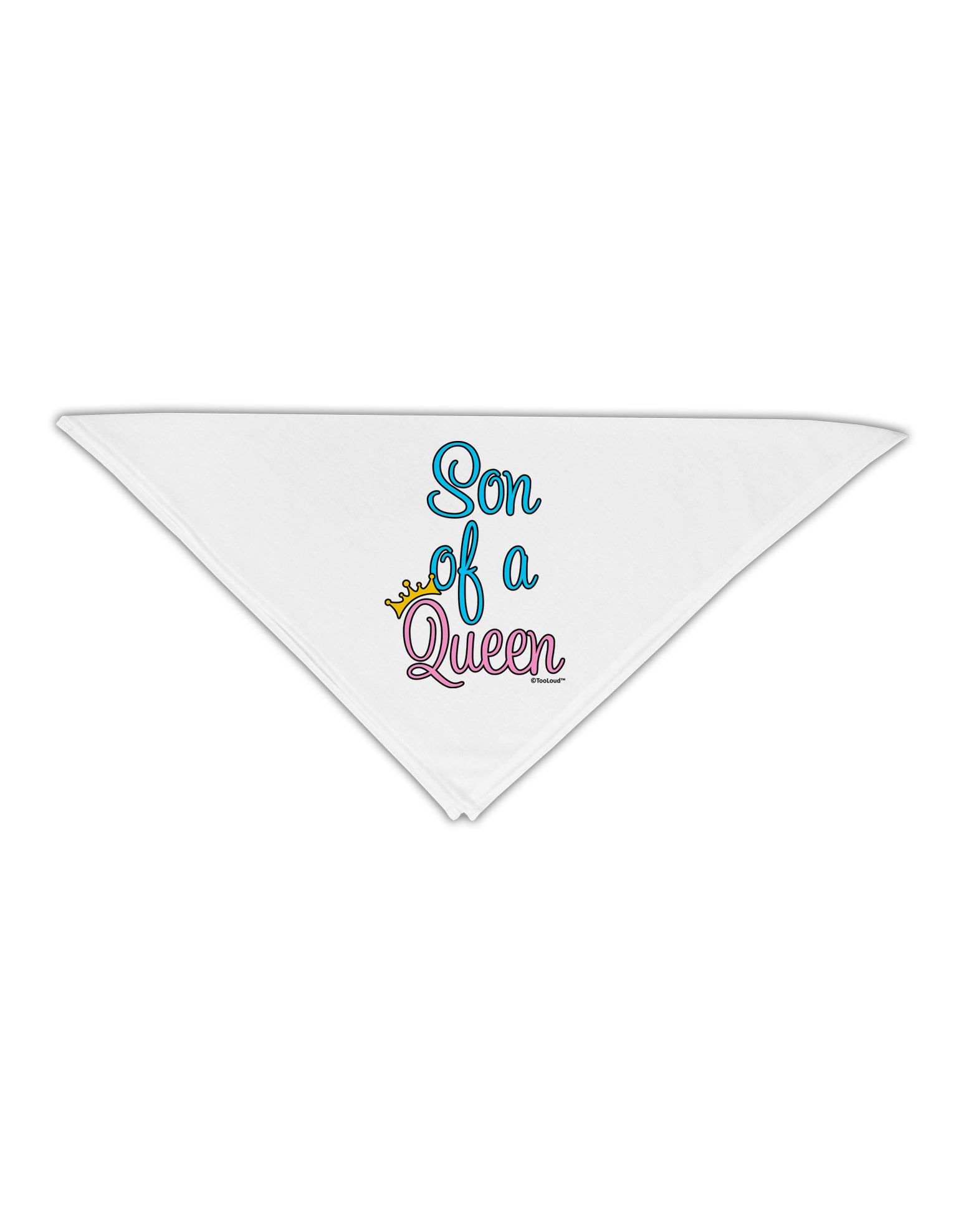 Son of a Queen - Matching Mom and Son Design Adult 19" Square Bandana by TooLoud-Square Bandanas-TooLoud-White-One-Size-Adult-Davson Sales