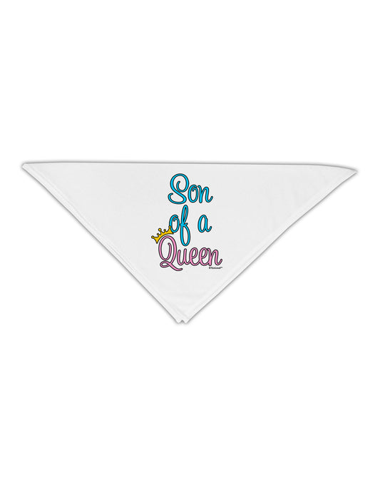 Son of a Queen - Matching Mom and Son Design Adult 19&#x22; Square Bandana by TooLoud-Square Bandanas-TooLoud-White-One-Size-Adult-Davson Sales