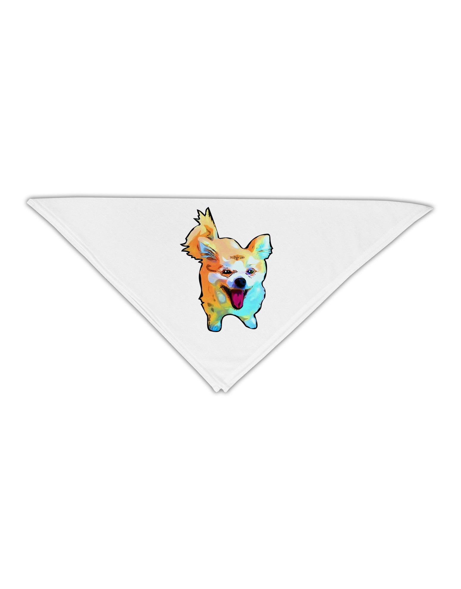 Cartoon Pomeranian Adult 19" Square Bandana-Square Bandanas-TooLoud-White-One-Size-Adult-Davson Sales