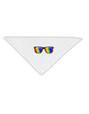 Pride Rainbow Lenses Adult 19&#x22; Square Bandana by TooLoud-Square Bandanas-TooLoud-White-One-Size-Adult-Davson Sales