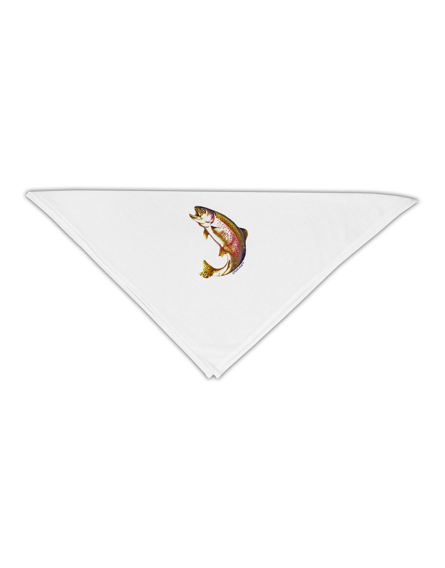 Rainbow Trout Adult 19" Square Bandana-Square Bandanas-TooLoud-White-One-Size-Adult-Davson Sales