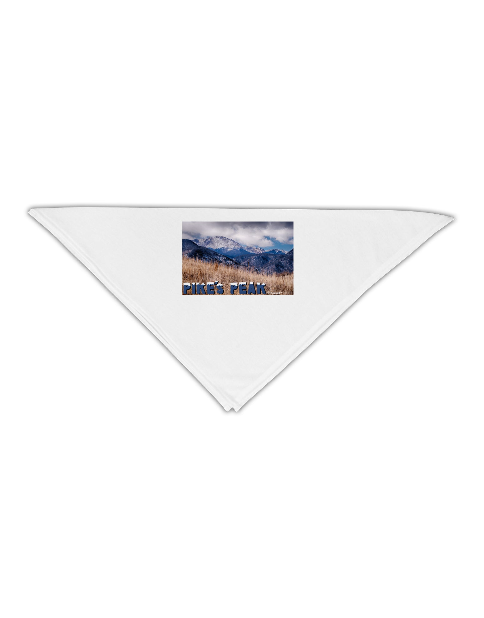 Pikes Peak CO Mountains Text Adult 19" Square Bandana by TooLoud-Square Bandanas-TooLoud-White-One-Size-Adult-Davson Sales
