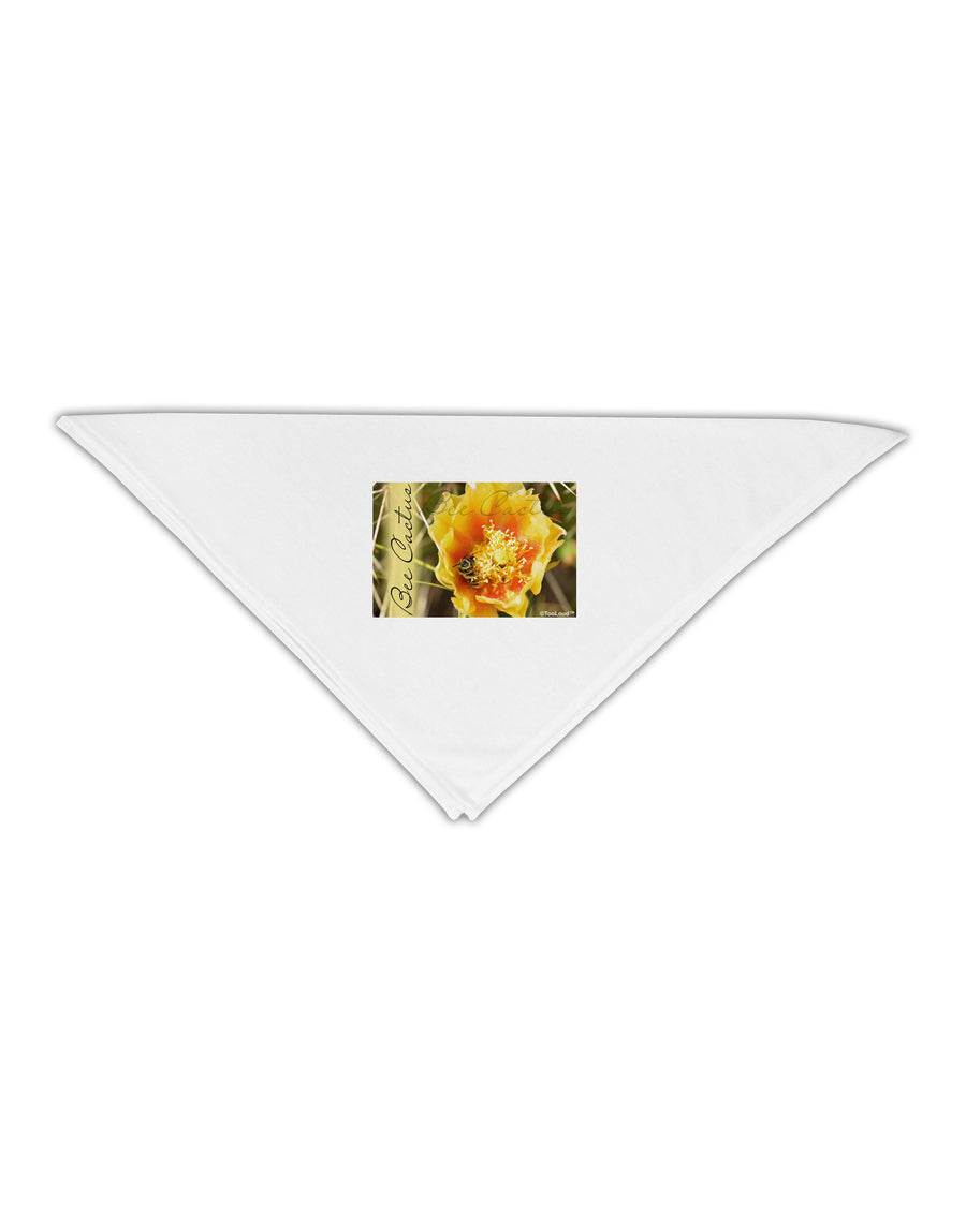 Bee Cactus with Text Adult 19&#x22; Square Bandana-Square Bandanas-TooLoud-White-One-Size-Adult-Davson Sales