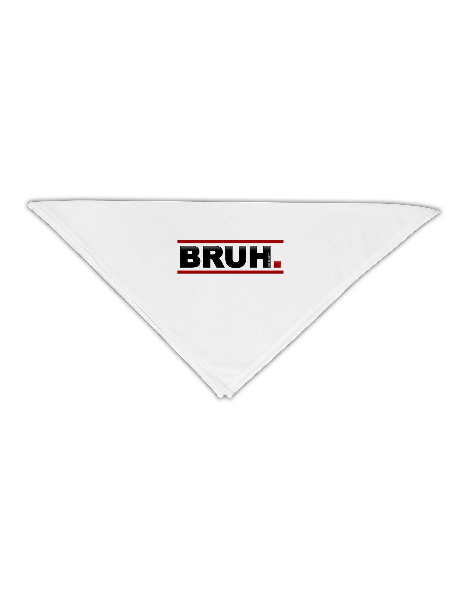 Bruh Text Only Adult 19&#x22; Square Bandana-Square Bandanas-TooLoud-White-One-Size-Adult-Davson Sales