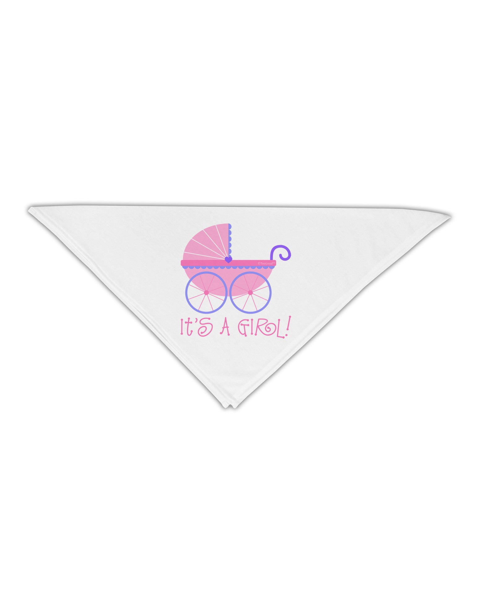 It's a Girl - Baby Carriage Adult 19" Square Bandana-Square Bandanas-TooLoud-White-One-Size-Adult-Davson Sales