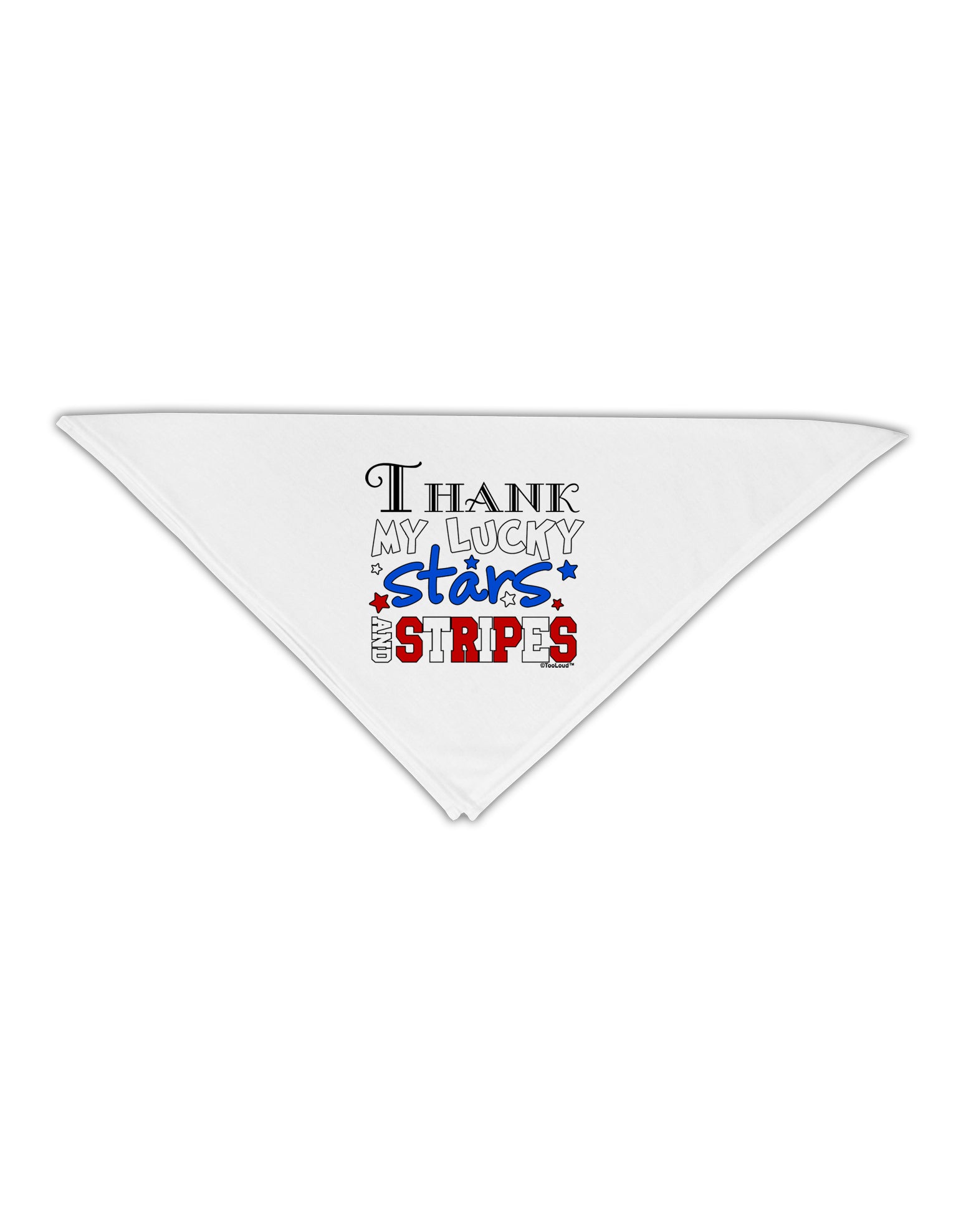 Thank My Lucky Stars and Stripes Color Adult 19" Square Bandana by TooLoud-Square Bandanas-TooLoud-White-One-Size-Adult-Davson Sales