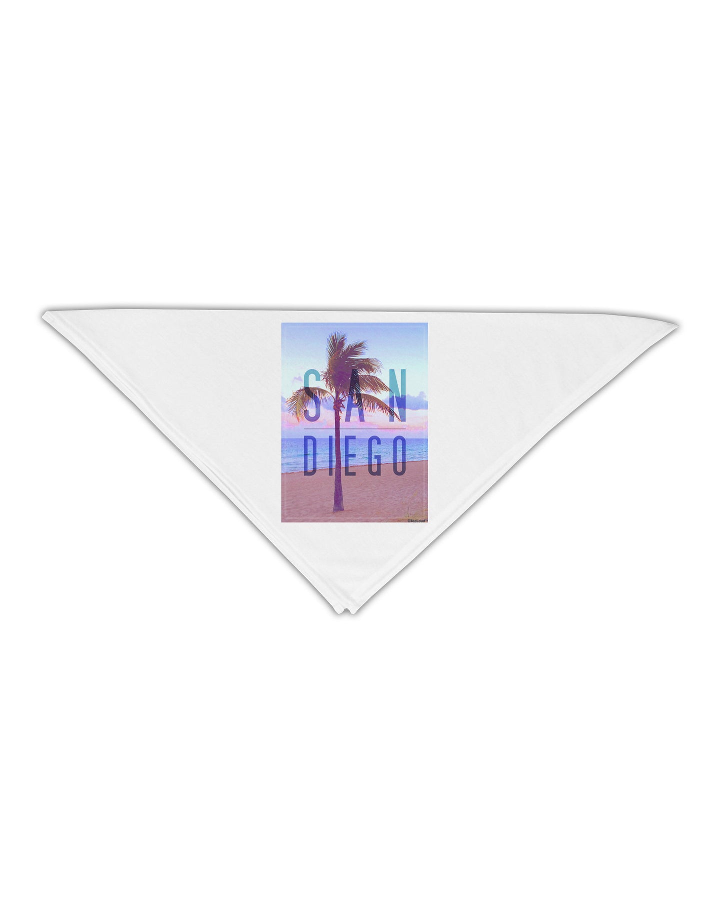 San Diego Beach Filter Adult 19" Square Bandana-Square Bandanas-TooLoud-White-One-Size-Adult-Davson Sales