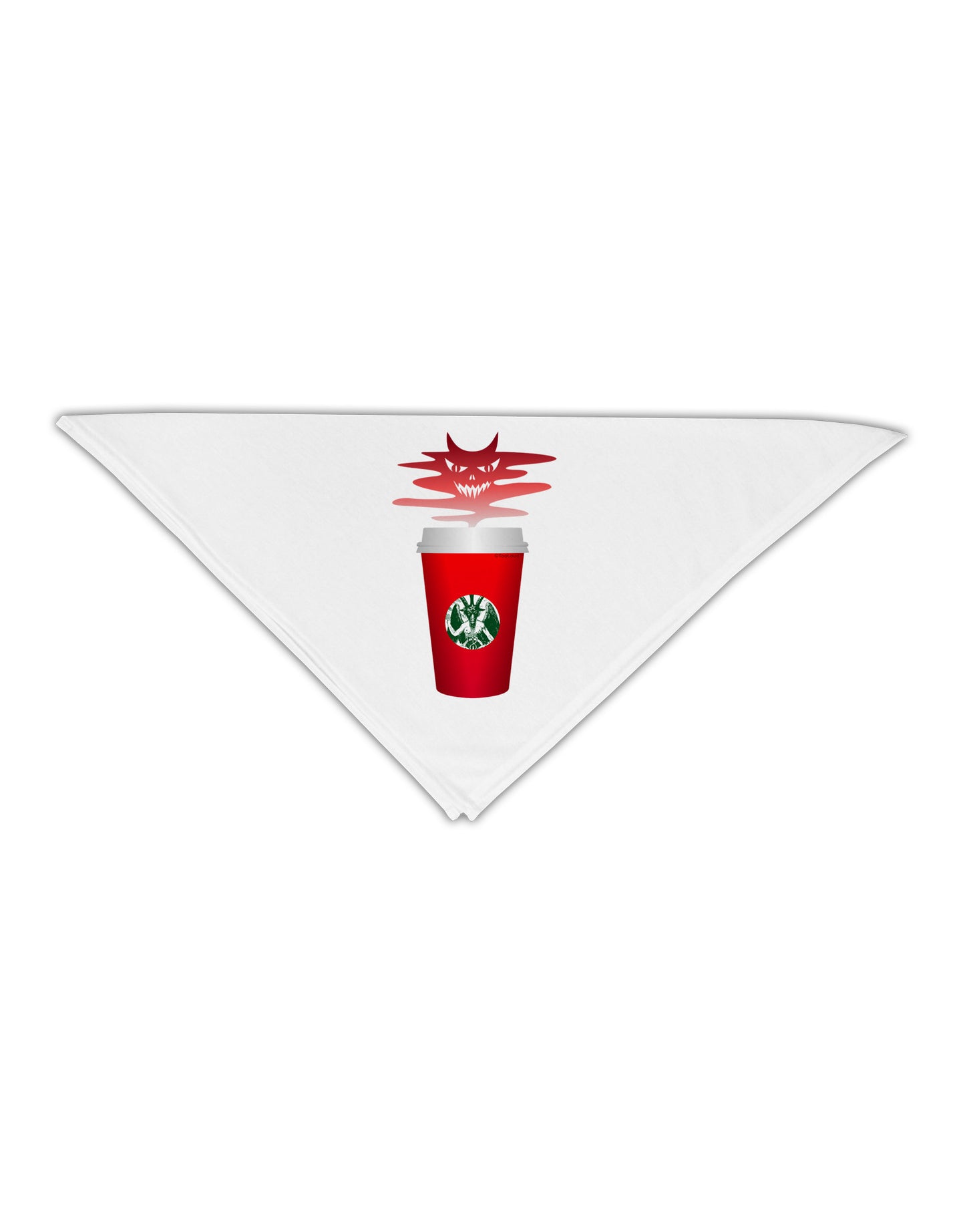 Red Cup Satan Coffee Adult 19" Square Bandana by-Square Bandanas-TooLoud-White-One-Size-Adult-Davson Sales