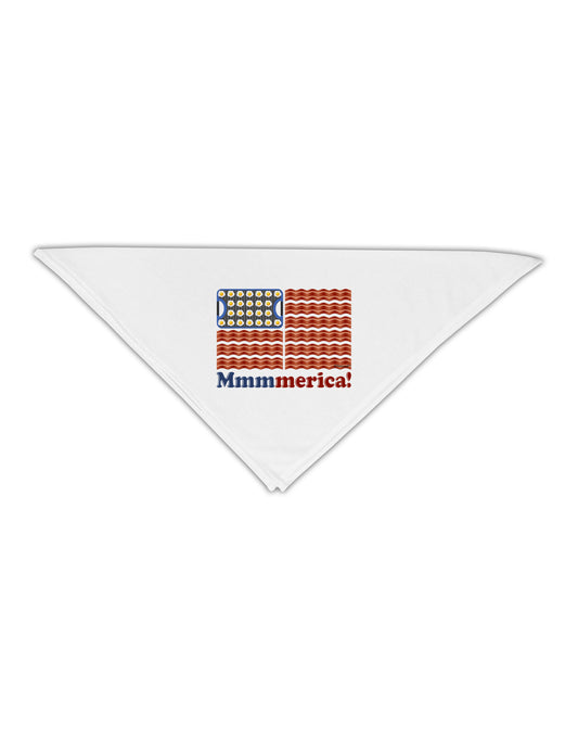 American Breakfast Flag - Bacon and Eggs - Mmmmerica Adult 19&#x22; Square Bandana-Square Bandanas-TooLoud-White-One-Size-Adult-Davson Sales