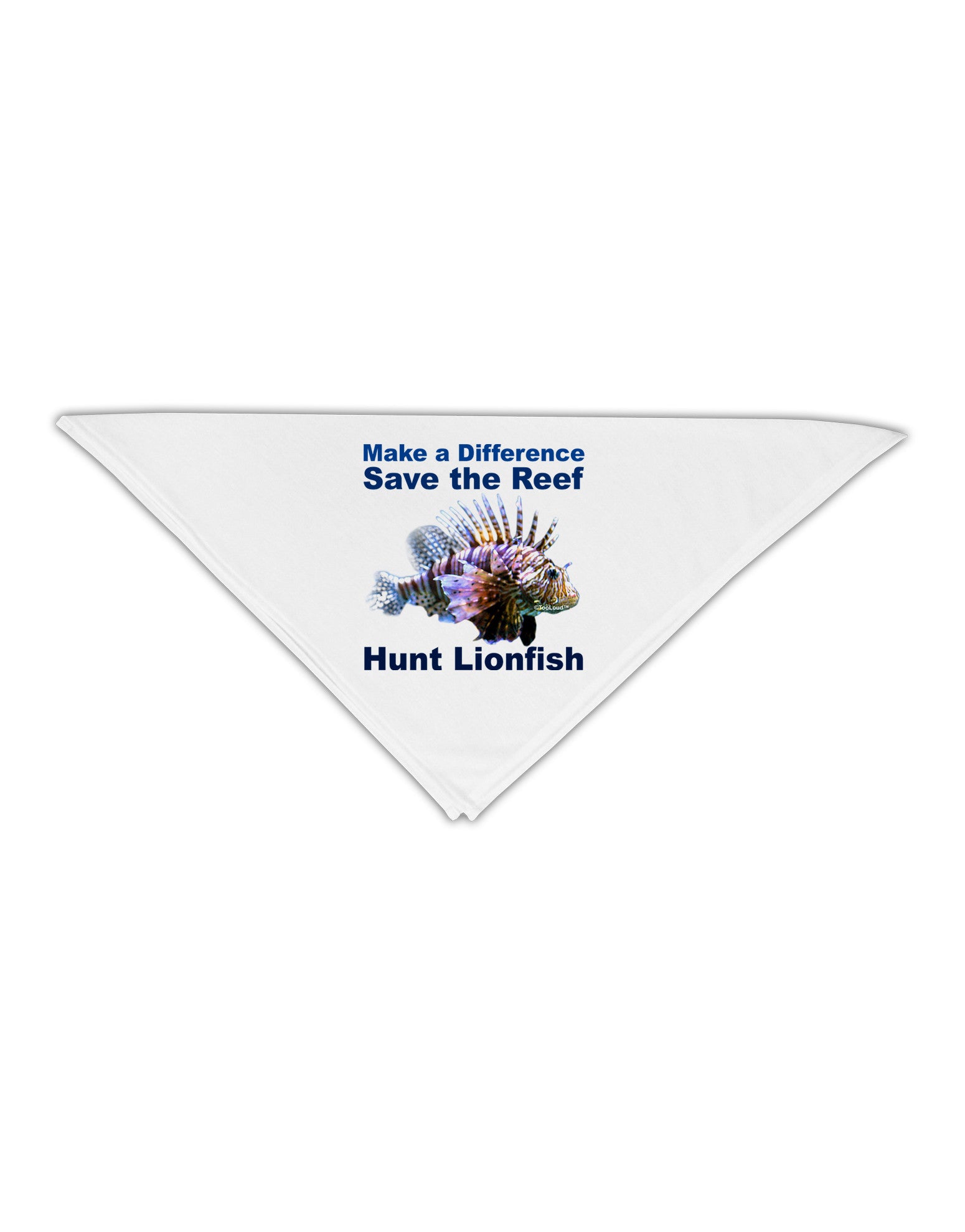 Save the Reef - Hunt Lionfish Adult 19" Square Bandana-Square Bandanas-TooLoud-White-One-Size-Adult-Davson Sales