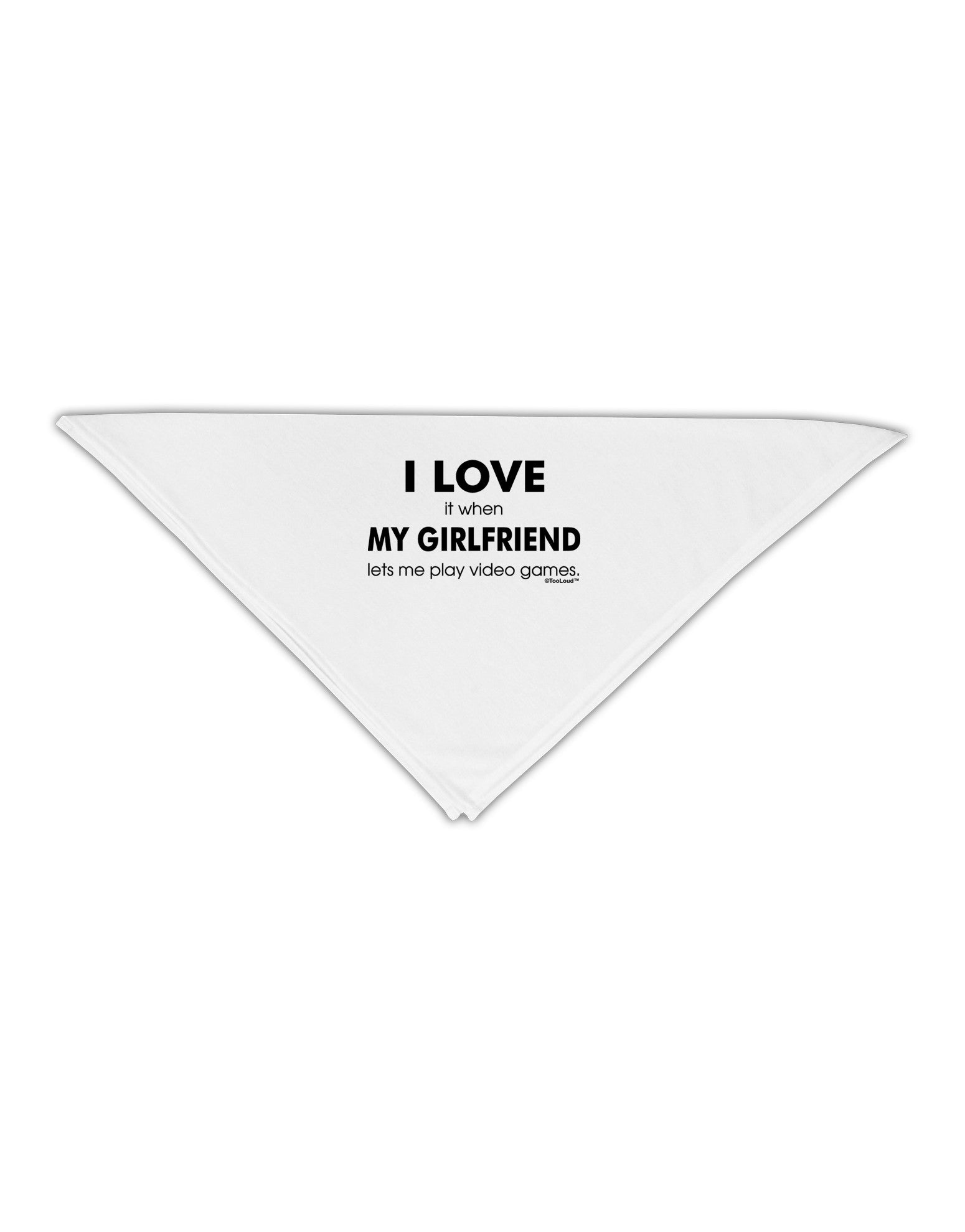 I Love My Girlfriend Videogames Adult 19&#x22; Square Bandana-Square Bandanas-TooLoud-White-One-Size-Adult-Davson Sales