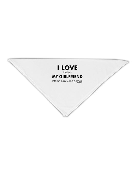 I Love My Girlfriend Videogames Adult 19&#x22; Square Bandana-Square Bandanas-TooLoud-White-One-Size-Adult-Davson Sales
