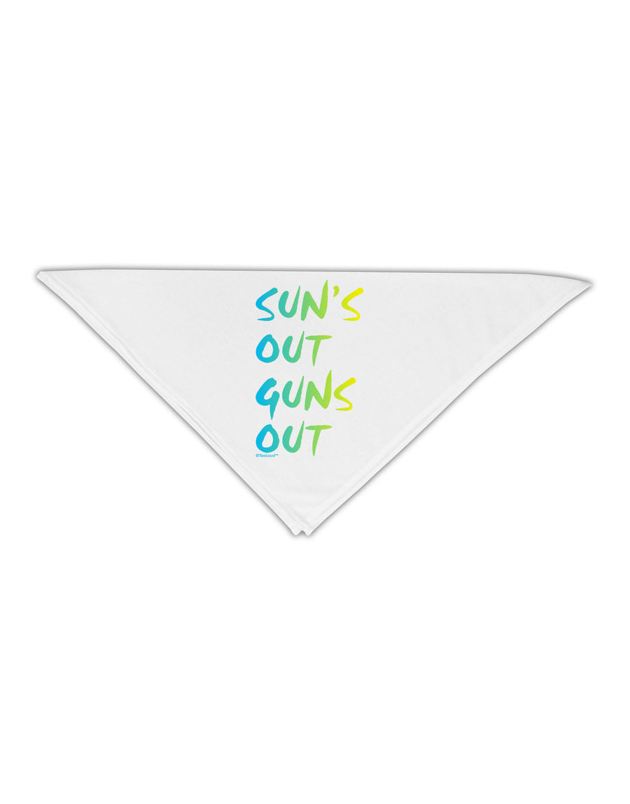 Suns Out Guns Out - Gradient Colors Adult 19&#x22; Square Bandana-Square Bandanas-TooLoud-White-One-Size-Adult-Davson Sales