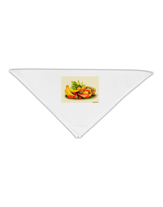 Watercolor Fruit Bowl 2 Adult 19&#x22; Square Bandana-Square Bandanas-TooLoud-White-One-Size-Adult-Davson Sales