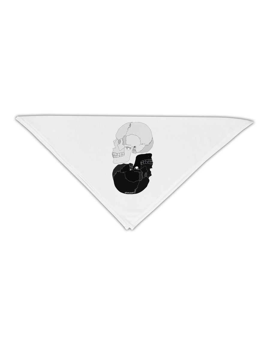 White And Black Inverted Skulls Adult 19&#x22; Square Bandana by TooLoud-Square Bandanas-TooLoud-White-One-Size-Adult-Davson Sales