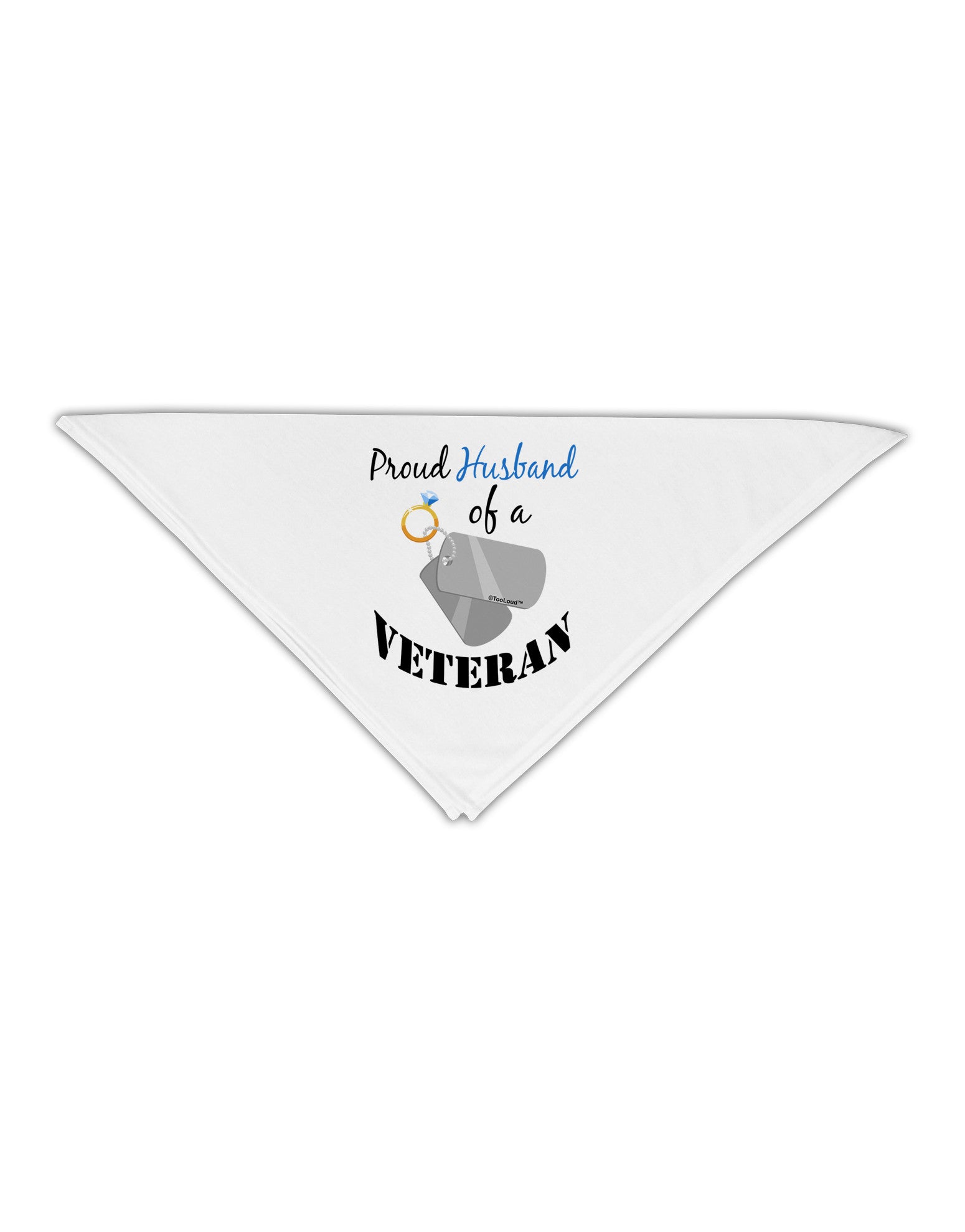 Husband of Veteran Adult 19&#x22; Square Bandana-Square Bandanas-TooLoud-White-One-Size-Adult-Davson Sales