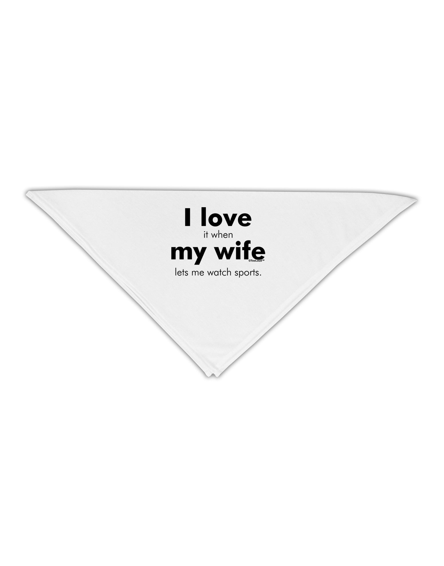 I Love My Wife - Sports Adult 19" Square Bandana-Square Bandanas-TooLoud-White-One-Size-Adult-Davson Sales