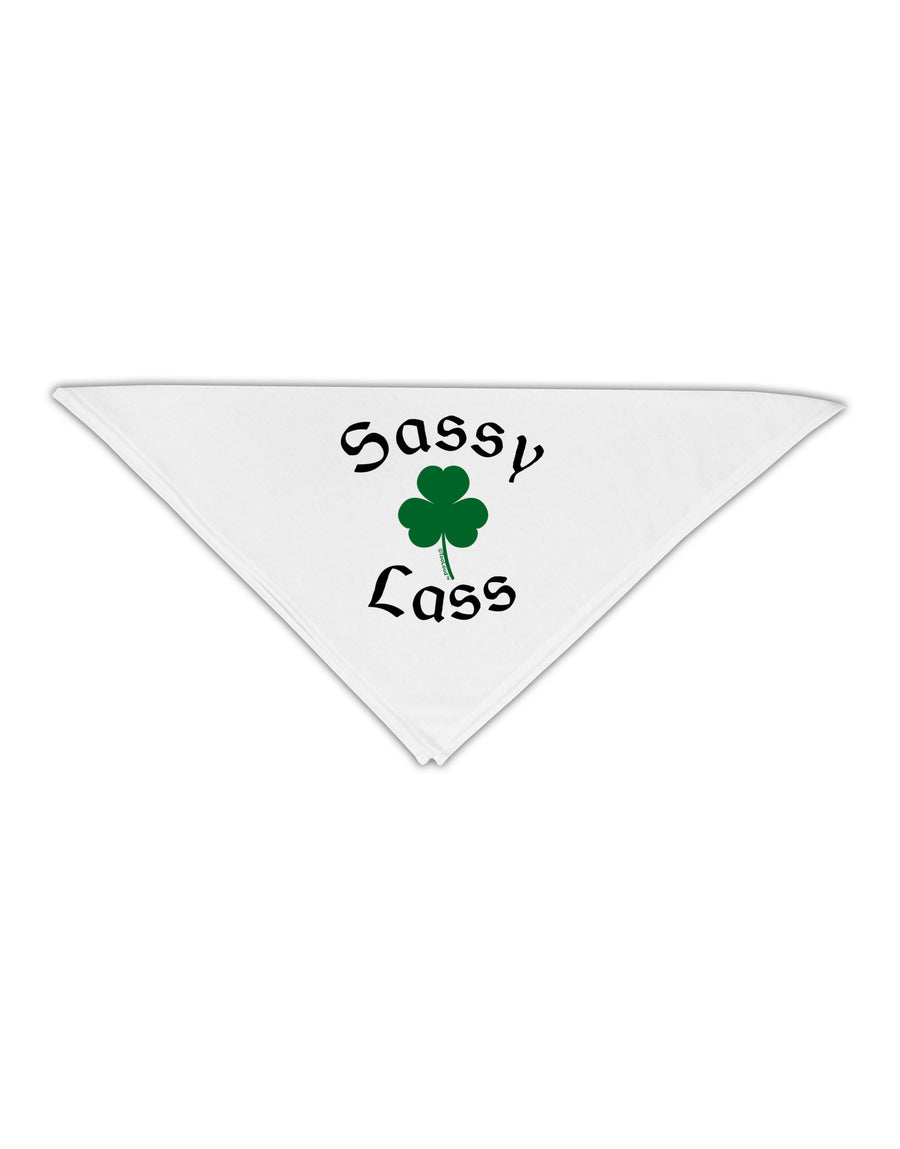 Sassy Lass St Patricks Day Adult 19&#x22; Square Bandana-Square Bandanas-TooLoud-White-One-Size-Adult-Davson Sales