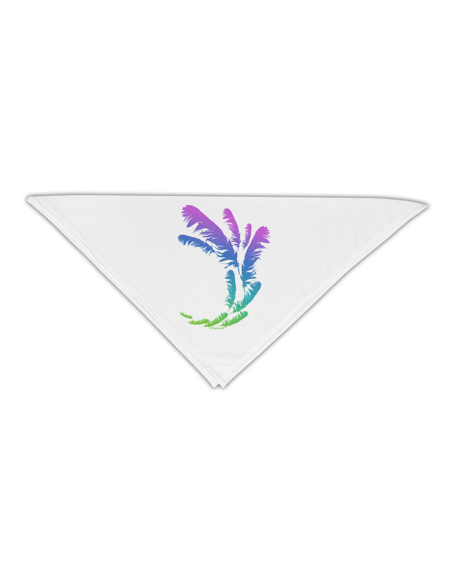 Tropical Feathers Adult 19&#x22; Square Bandana-Square Bandanas-TooLoud-White-One-Size-Adult-Davson Sales