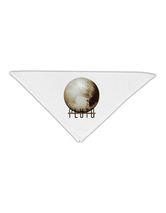 Planet Pluto Text Adult 19&#x22; Square Bandana-Square Bandanas-TooLoud-White-One-Size-Adult-Davson Sales