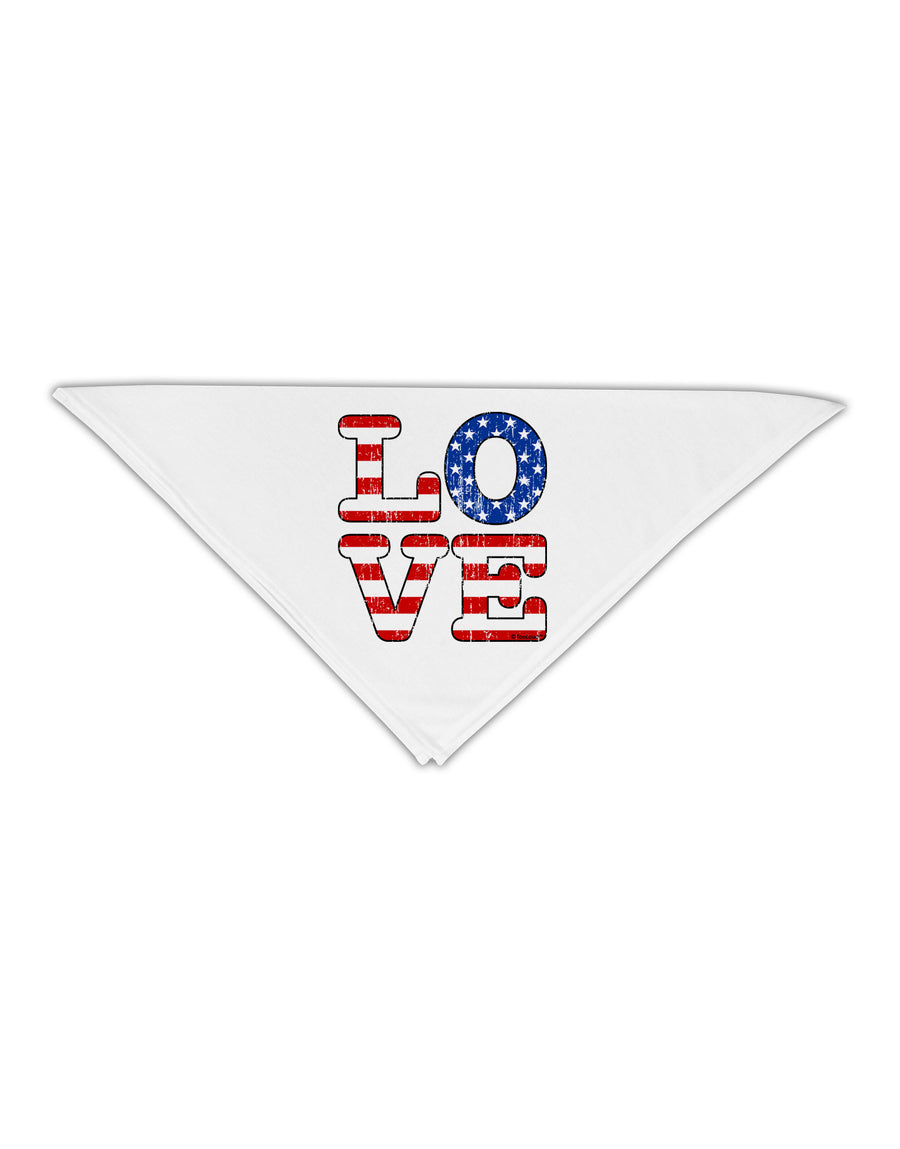 American Love Design - Distressed Adult 19&#x22; Square Bandana by TooLoud-Square Bandanas-TooLoud-White-One-Size-Adult-Davson Sales