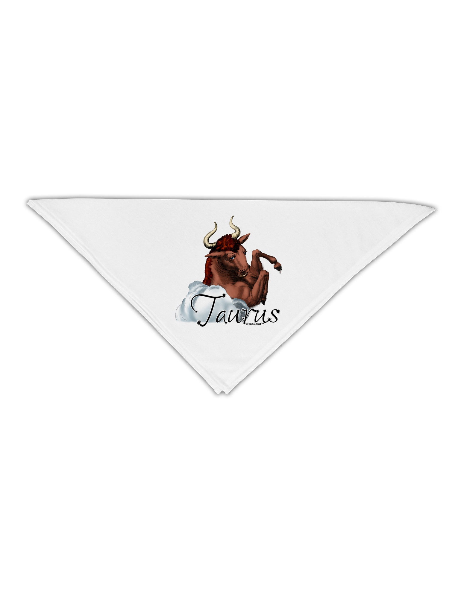 Taurus Color Illustration Adult 19" Square Bandana-Square Bandanas-TooLoud-White-One-Size-Adult-Davson Sales