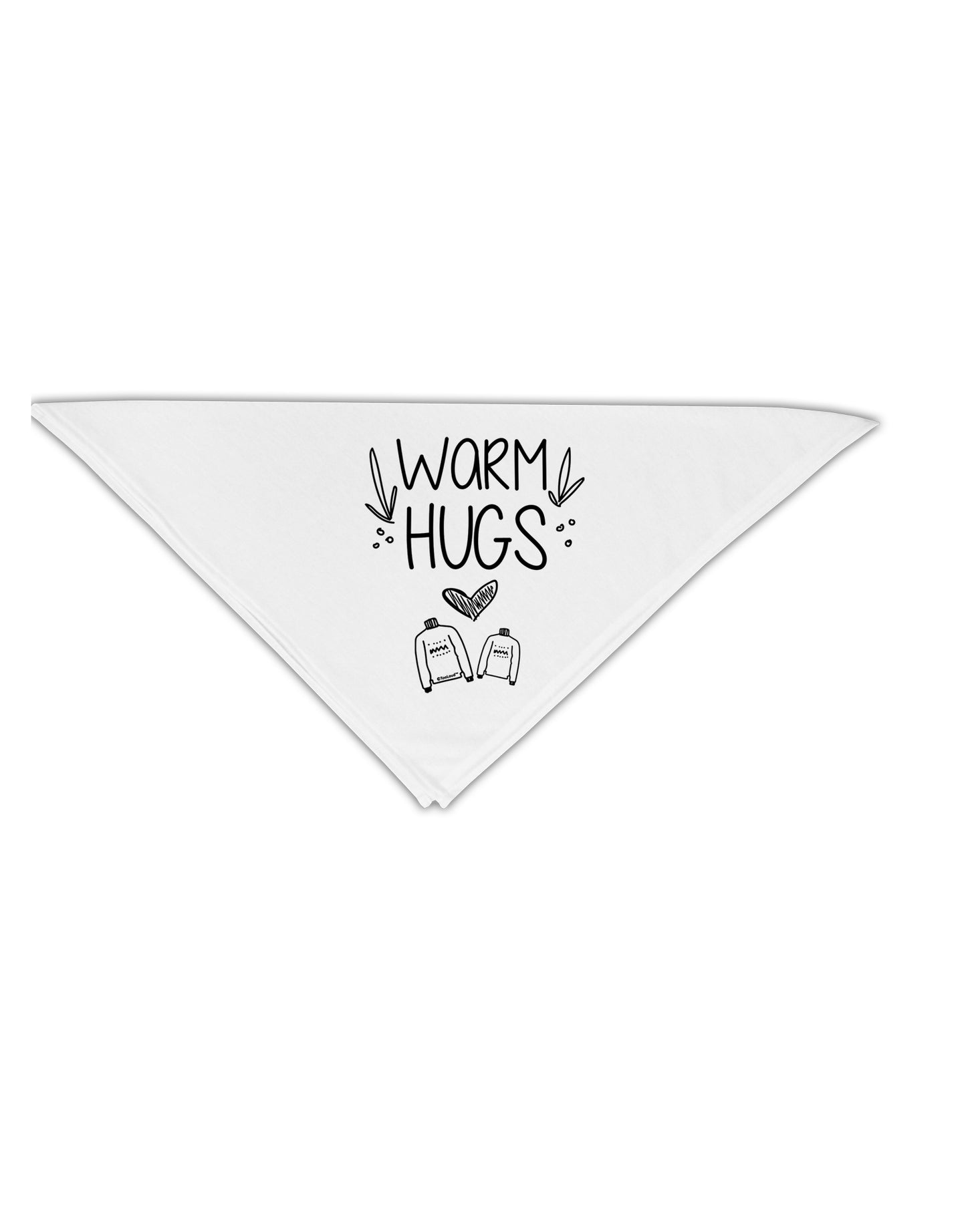 Warm Hugs Adult 19 Inch Square Bandana-Bandanas-TooLoud-White-One-Size-Adult-Davson Sales