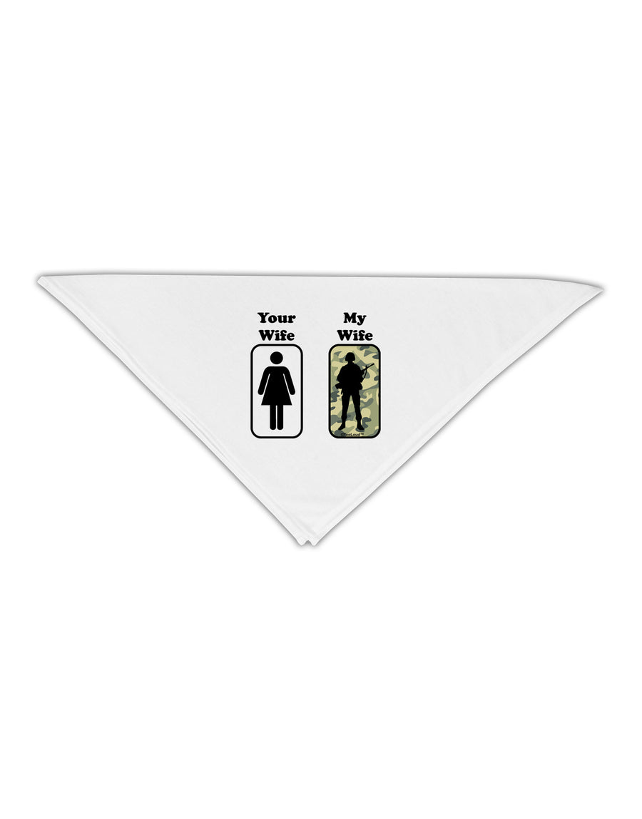 TooLoud Your Wife My Wife Military Adult 19&#x22; Square Bandana-Square Bandanas-TooLoud-White-One-Size-Adult-Davson Sales