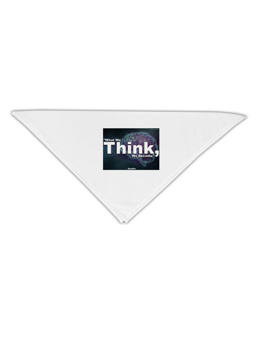 TooLoud What We Think Buddha Adult 19" Square Bandana-Square Bandanas-TooLoud-White-One-Size-Adult-Davson Sales