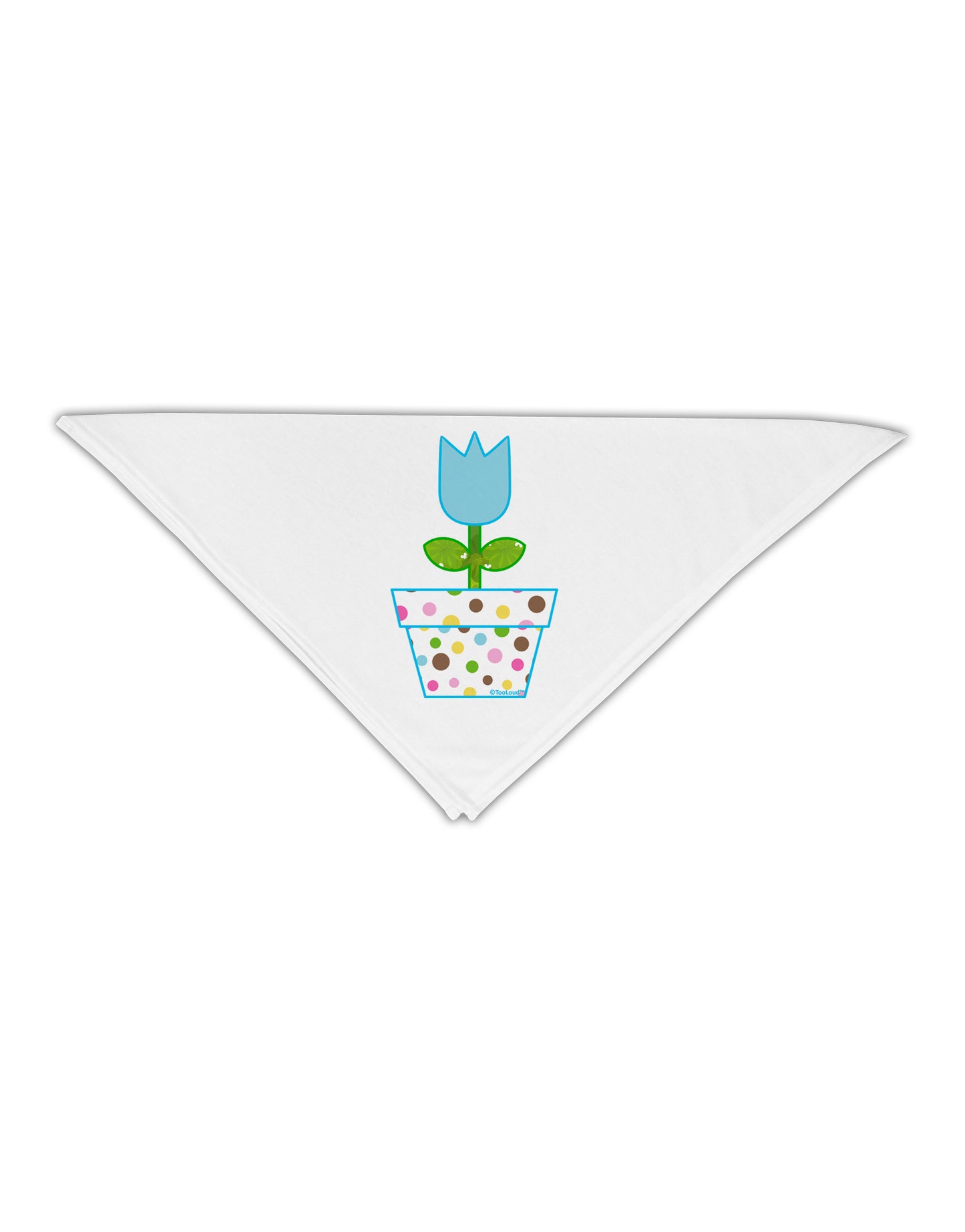 Easter Tulip Design - Blue Adult 19&#x22; Square Bandana by TooLoud-Square Bandanas-TooLoud-White-One-Size-Adult-Davson Sales
