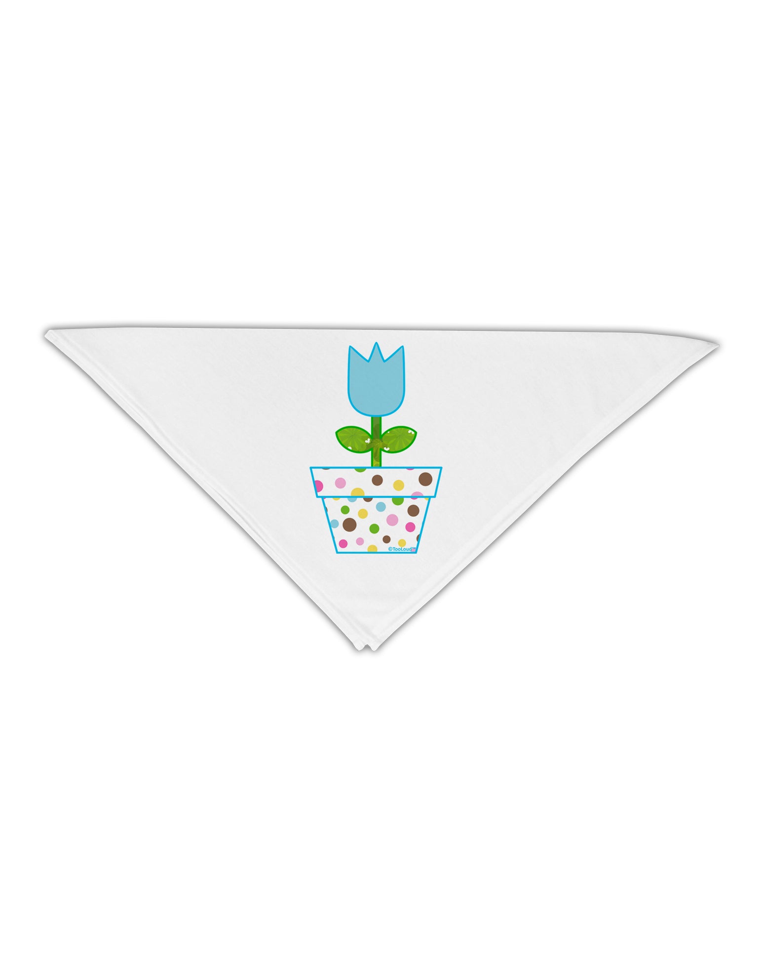 Easter Tulip Design - Blue Adult 19&#x22; Square Bandana by TooLoud-Square Bandanas-TooLoud-White-One-Size-Adult-Davson Sales