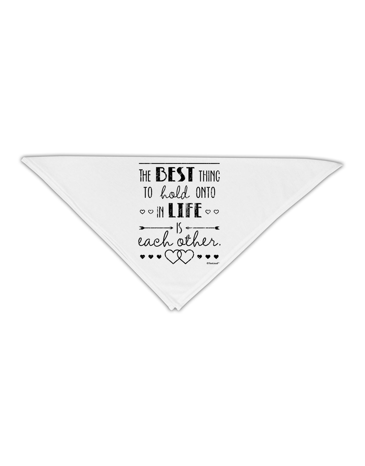 The Best Thing to Hold Onto in Life is Each Other - Distressed Adult 19" Square Bandana-Square Bandanas-TooLoud-White-One-Size-Adult-Davson Sales
