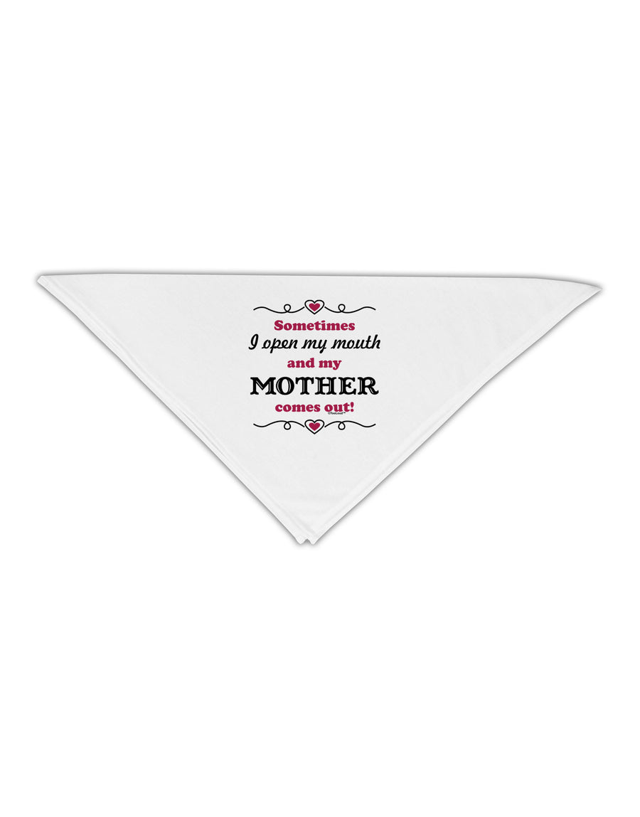 My Mother Comes Out Adult 19" Square Bandana-Square Bandanas-TooLoud-White-One-Size-Adult-Davson Sales