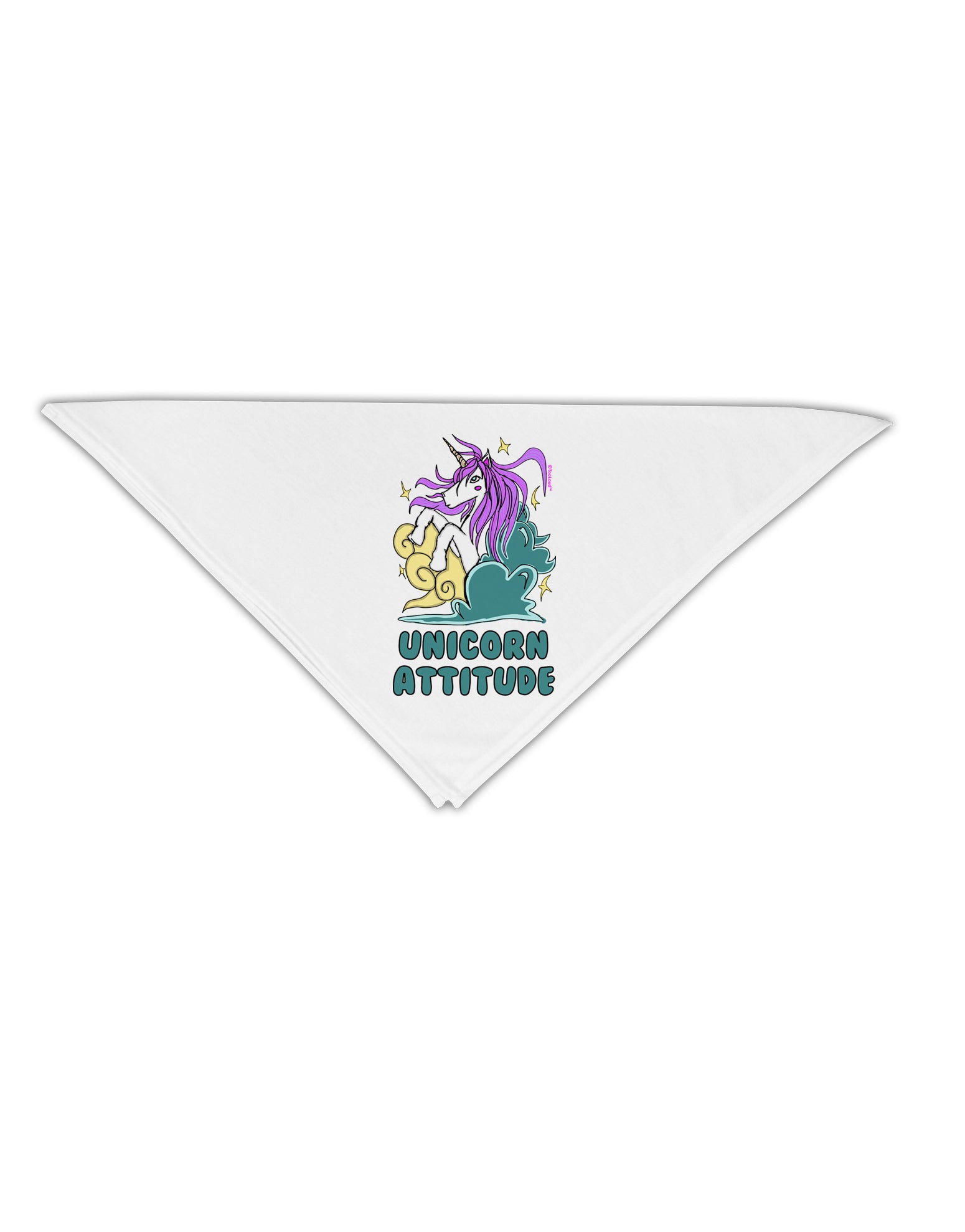 Unicorn Attitude Adult 19 Inch Square Bandana-Bandanas-TooLoud-White-One-Size-Adult-Davson Sales