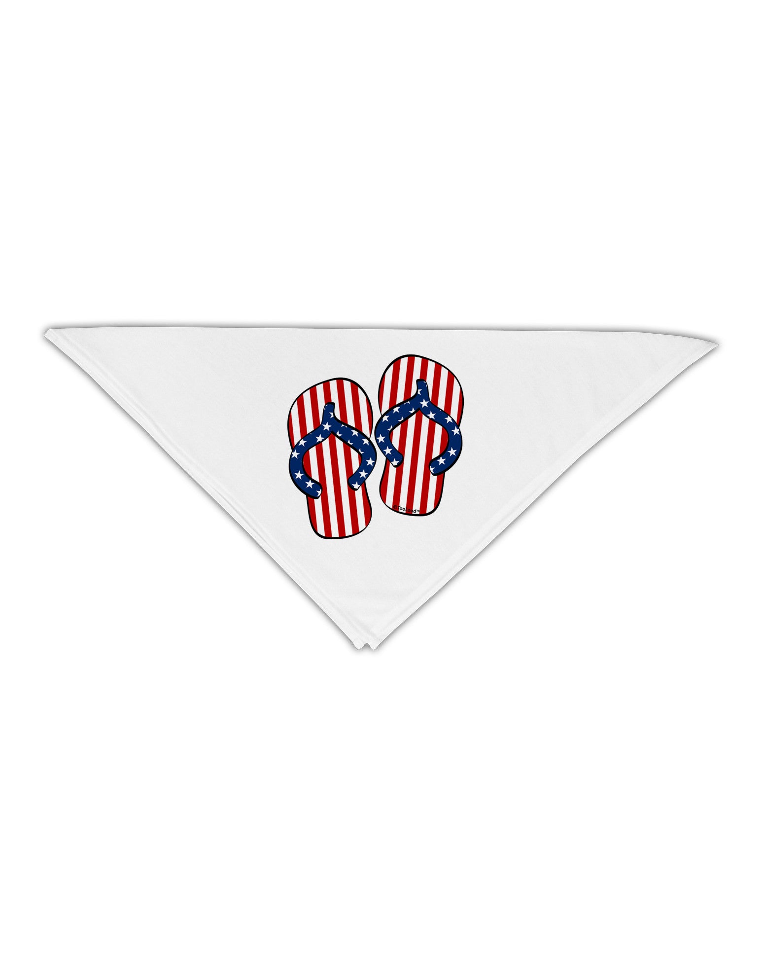 Stars and Stripes Flip Flops Adult 19" Square Bandana-Square Bandanas-TooLoud-White-One-Size-Adult-Davson Sales