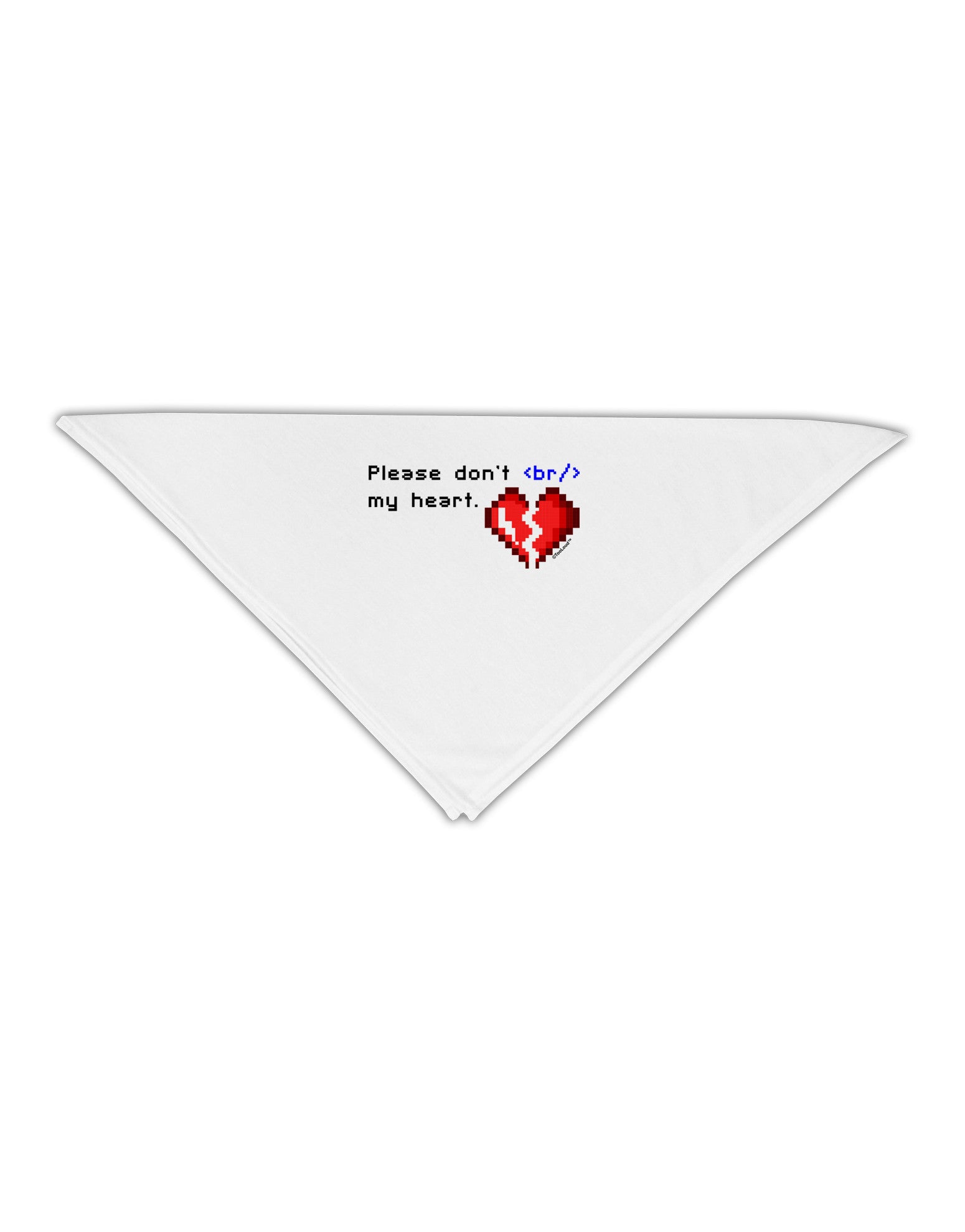 Please Don't Break My Heart Code Adult 19" Square Bandana-Square Bandanas-TooLoud-White-One-Size-Adult-Davson Sales