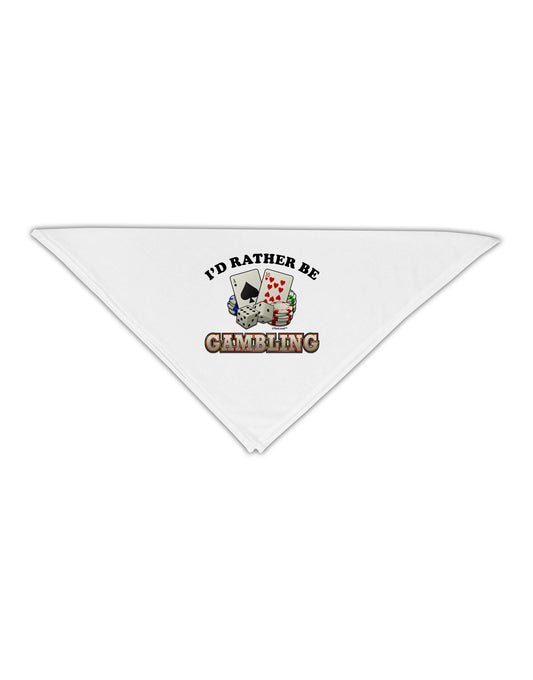 I'd Rather Be Gambling Adult 19&#x22; Square Bandana-Square Bandanas-TooLoud-White-One-Size-Adult-Davson Sales