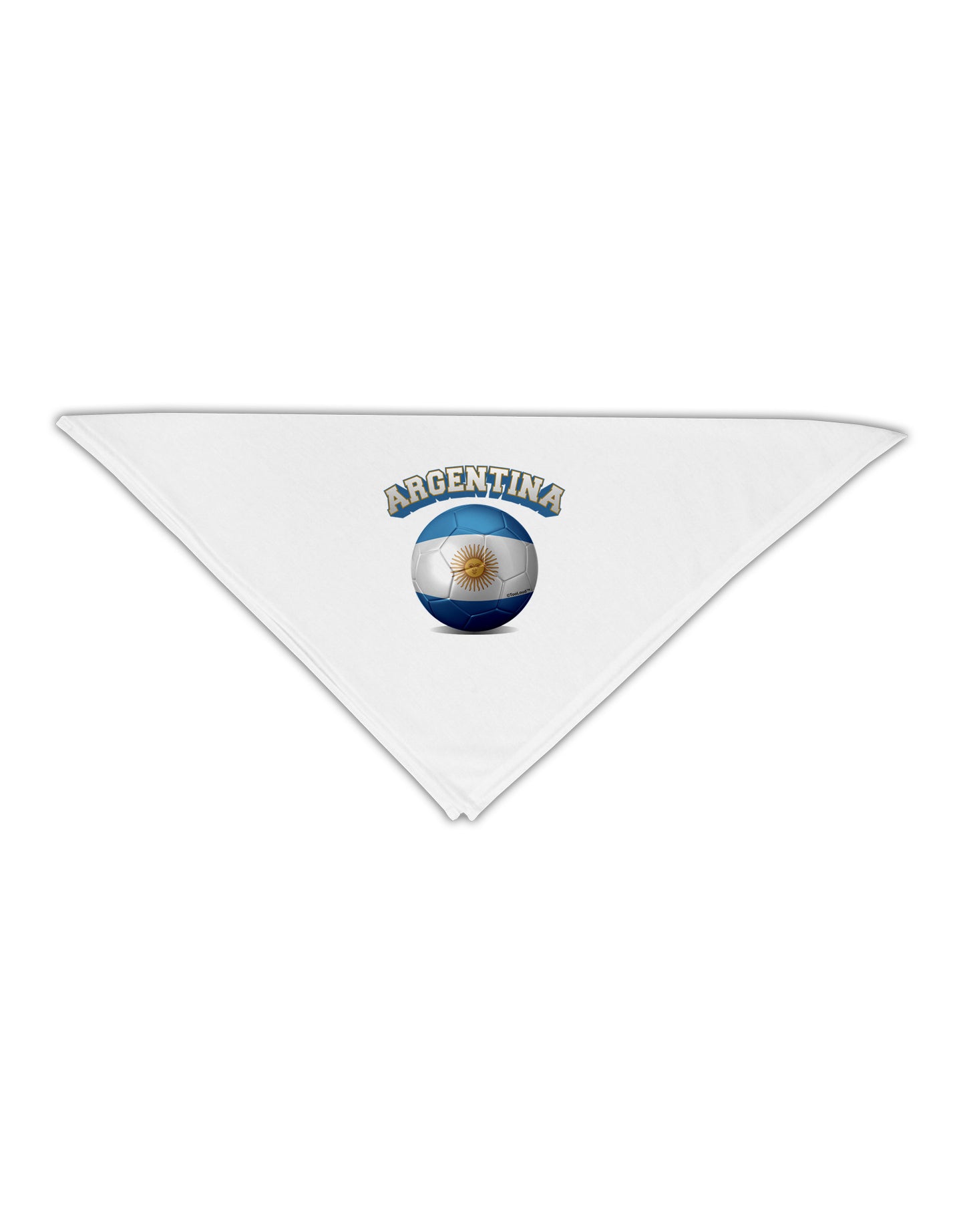 Soccer Ball Flag - Argentina Adult 19" Square Bandana-Square Bandanas-TooLoud-White-One-Size-Adult-Davson Sales