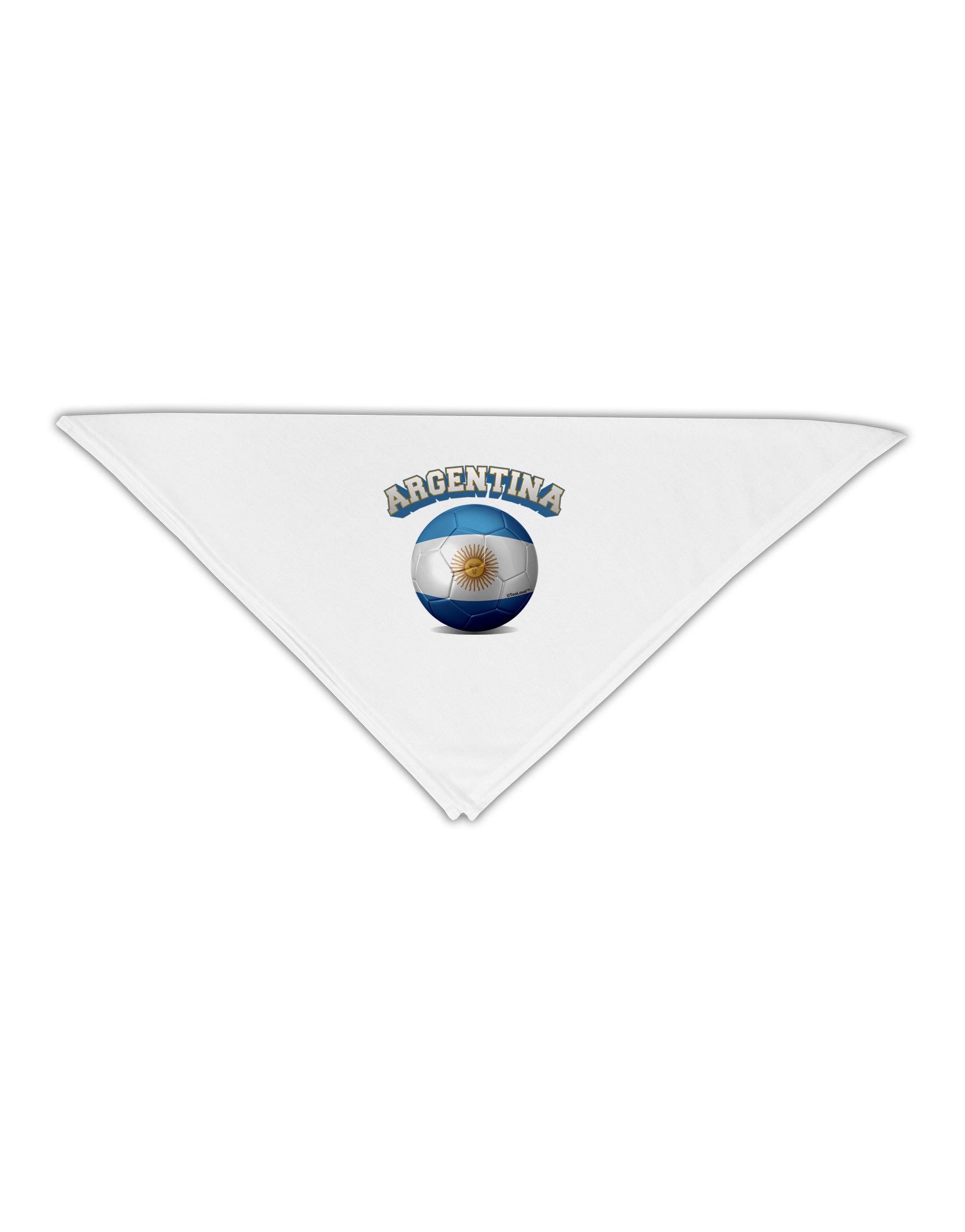 Soccer Ball Flag - Argentina Adult 19" Square Bandana-Square Bandanas-TooLoud-White-One-Size-Adult-Davson Sales