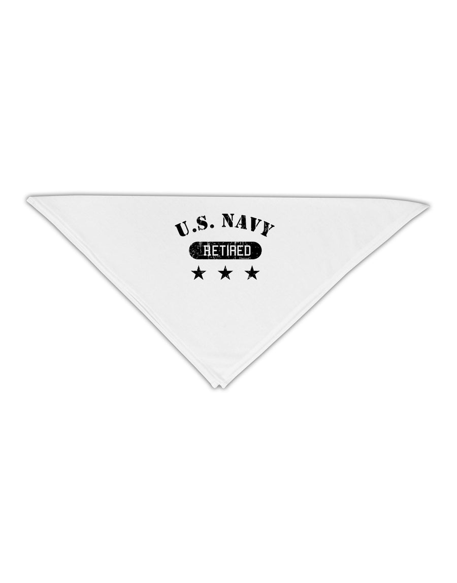 Retired Navy Adult 19&#x22; Square Bandana-Square Bandanas-TooLoud-White-One-Size-Adult-Davson Sales