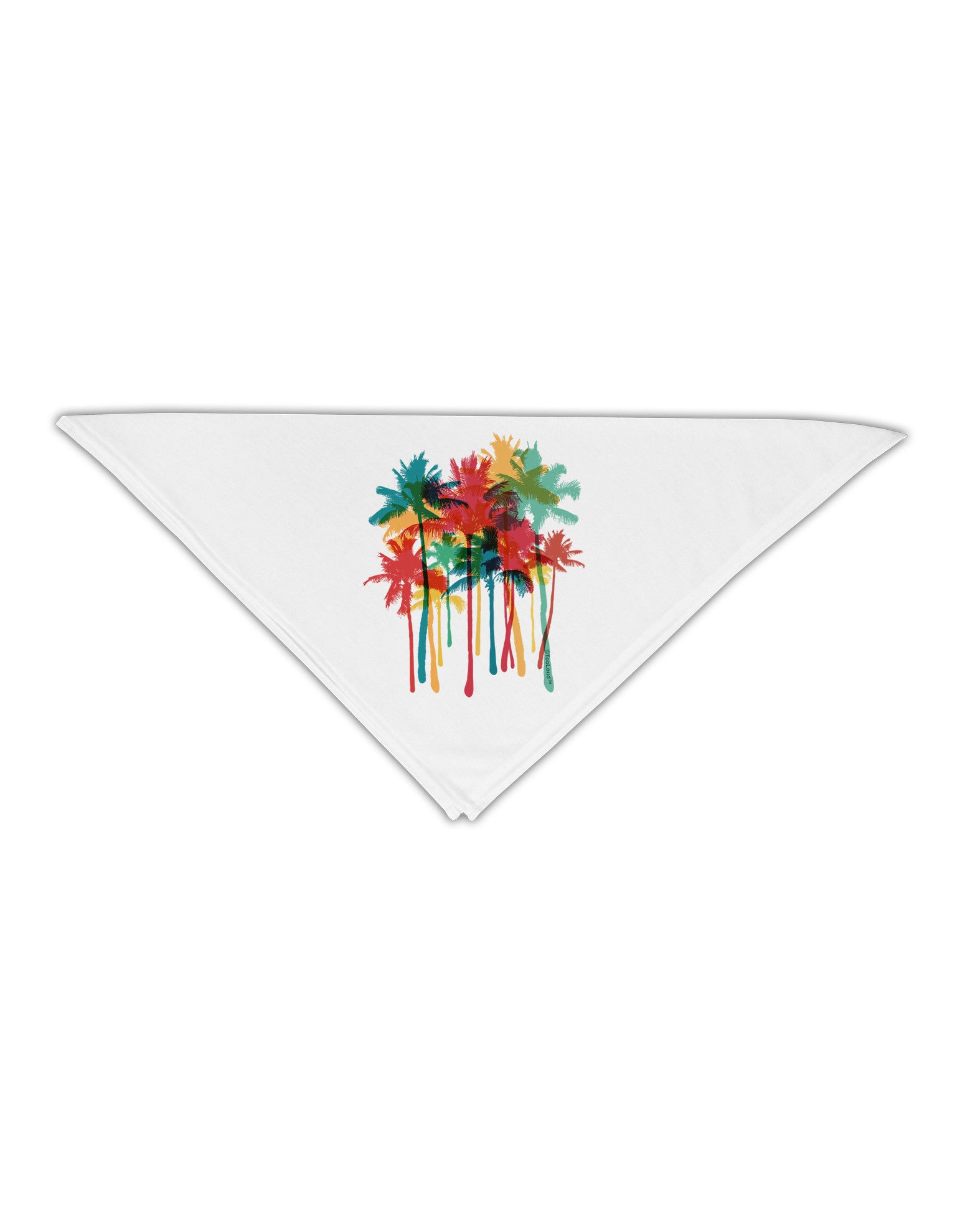 Paint Splash Palm Trees Adult 19" Square Bandana-Square Bandanas-TooLoud-White-One-Size-Adult-Davson Sales
